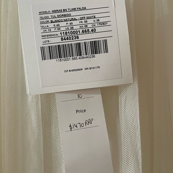 Pronovias Bridal Skirt NEW Soft Tulle with Court Train - Picture 13 of 15